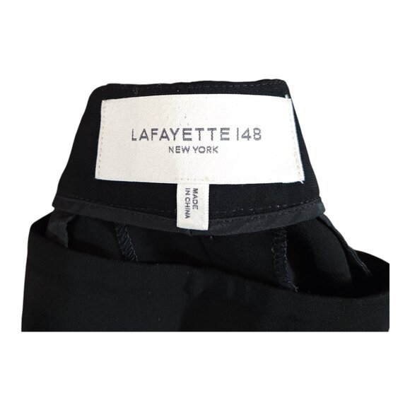 Lafayette 148 Finesse Crepe Wide Leg Dress Pants in Black Career Work Wo… - Picture 6 of 6